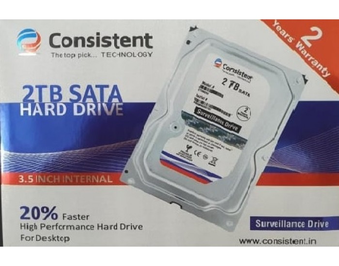 CONSISTENT PULLOUT INTERNAL HARD DISK 2TB SATA (2 YEAR) DESKTOP